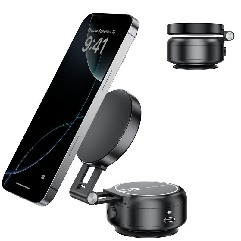 Electric Suction Cup Phone Mount,Phone Mount for Car/ Mirror/Gym/Office,Double Side Available,Retractable and 360° Rotatable,Holder for Mobile Phones
