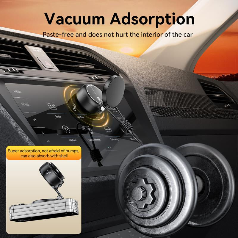 Electric Suction Cup Phone Mount,Phone Mount for Car/ Mirror/Gym/Office,Double Side Available,Retractable and 360° Rotatable,Holder for Mobile Phones