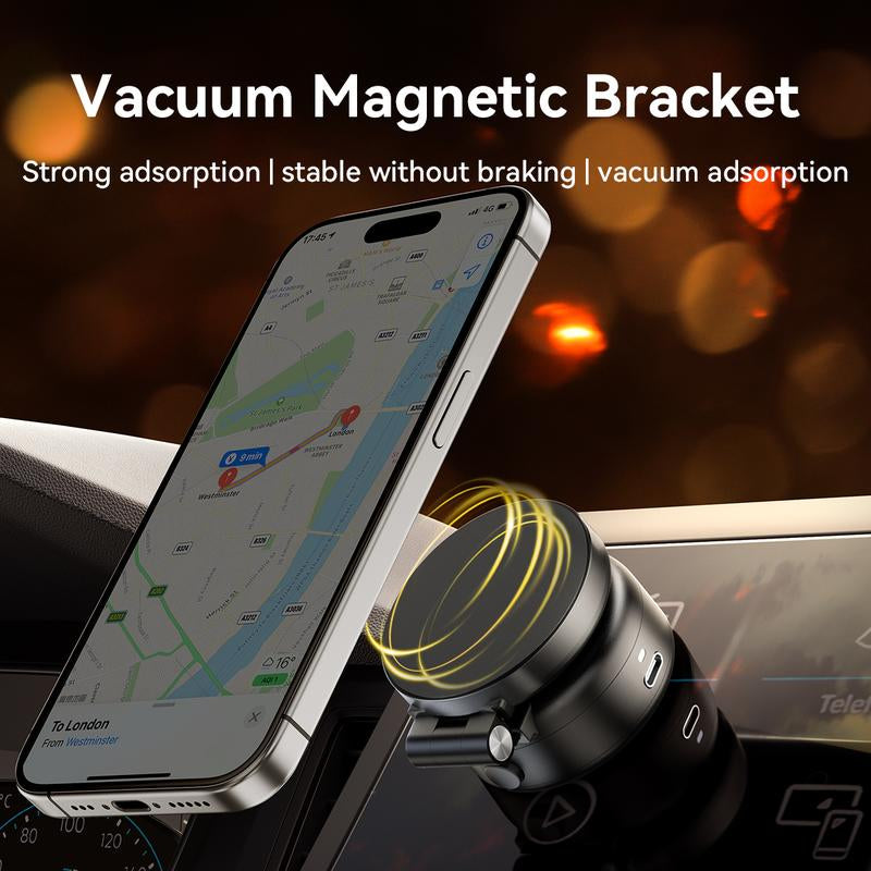 Electric Suction Cup Phone Mount,Phone Mount for Car/ Mirror/Gym/Office,Double Side Available,Retractable and 360° Rotatable,Holder for Mobile Phones