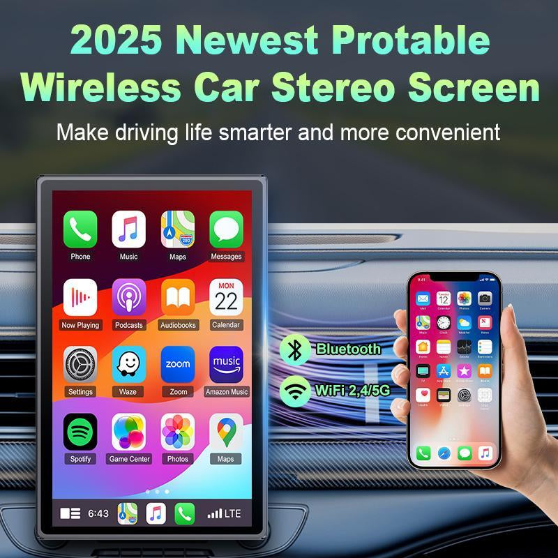 8.1"/ 7" Inch Portable Wireless Apple Carplay Screen and Android Auto, Car Video Players,Carplay Screen