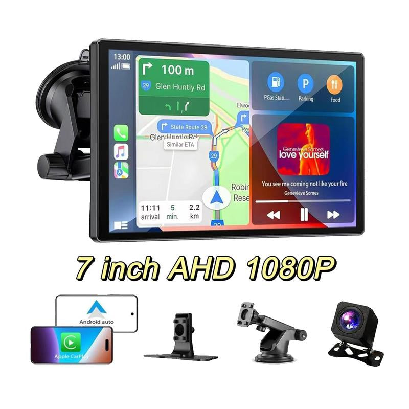 8.1"/ 7" Inch Portable Wireless Apple Carplay Screen and Android Auto, Car Video Players,Carplay Screen