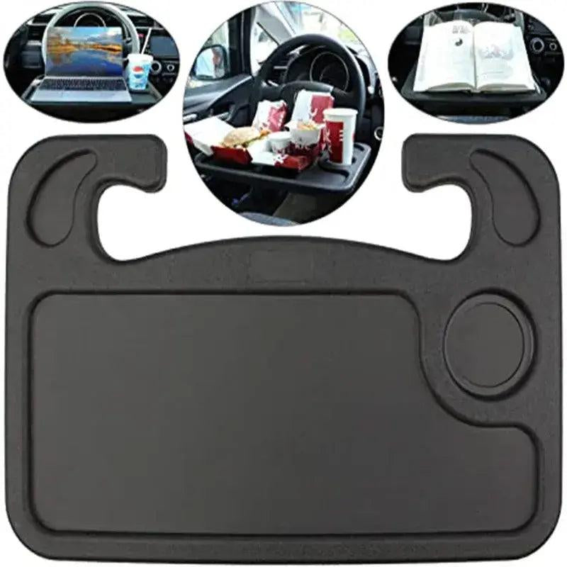 Automobile Driver Table on Steering Wheel for Laptop, Books, Food/Drink, Makeup Etc