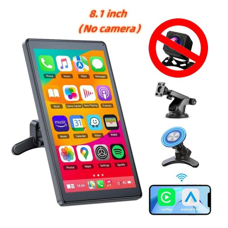 8.1"/ 7" Inch Portable Wireless Apple Carplay Screen and Android Auto, Car Video Players,Carplay Screen