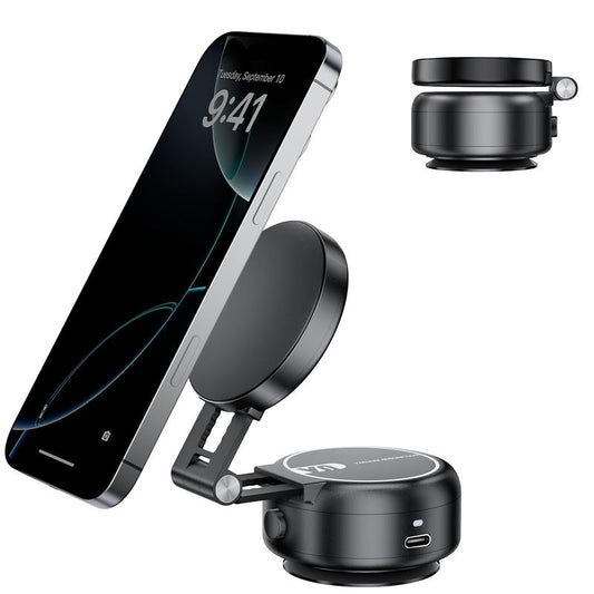 Electric Suction Cup Phone Mount,Phone Mount for Car/ Mirror/Gym/Office,Double Side Available,Retractable and 360° Rotatable,Holder for Mobile Phones