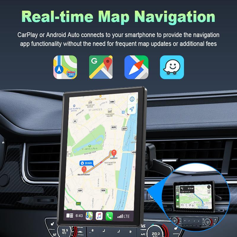 8.1"/ 7" Inch Portable Wireless Apple Carplay Screen and Android Auto, Car Video Players,Carplay Screen